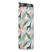 Whimsical Giraffe Polka Dot Pattern – Pastel Thermosbeker (Geroteerd rechts)