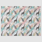 Whimsical Giraffe Polka Dot Pattern – Pastel Tissuepapier (Voorkant)