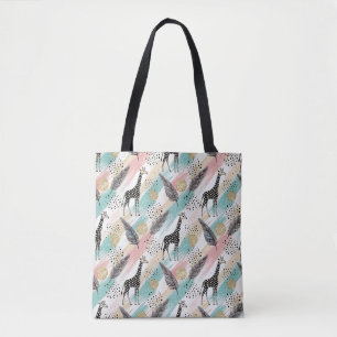 Whimsical Giraffe Polka Dot Pattern – Pastel Tote Bag