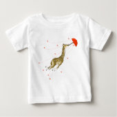 Whimsical Giraffe Red Butterfly T-shirts (Voorkant)