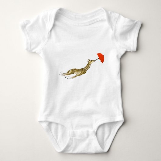 Whimsical Giraffe Red Umbrella T-shirts (Voorkant)