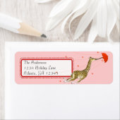 Whimsical Giraffe Return Address Etiket (Insitu)