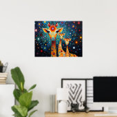 Whimsical Giraffes Print - Kleurrijk Digitaal Post (Thuiskantoor)