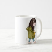 Whimsical Girl and Duck Mug – Kind Ones Whimsical Koffiemok (Voorkant rechts)