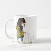 Whimsical Girl and Duck Mug – Kind Ones Whimsical Koffiemok (Links)