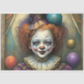Whimsical Girl Clown Decoupage Tissuepapier (Voorkant)