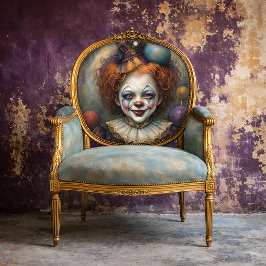 Whimsical Girl Clown Decoupage Tissuepapier