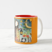 Whimsical Girl en Cat Mok "Iemand Luister naar Mij (Voorkant rechts)