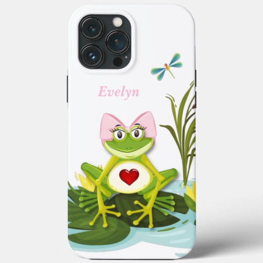 Whimsical Girl Frog | Gepersonaliseerd Case-Mate iPhone Case (Achterkant)