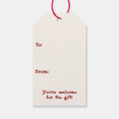 Whimsical Girl Humorous  Cadeaulabel (Achterkant)