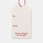 Whimsical Girl Humorous  Cadeaulabel (Achterkant)