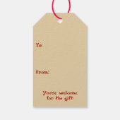 Whimsical Girl Humorous  Cadeaulabel (Achterkant)