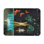 Whimsical Girl in Swing Surreal Bedankt Magneet (Horizontaal)