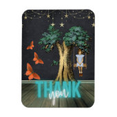 Whimsical Girl in Swing Surreal Bedankt Magneet (Verticaal)