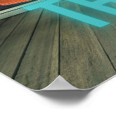 Whimsical Girl in Swing Surreal Bedankt Poster (Hoek)