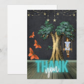 Whimsical Girl in Swing Surreal - Hartelijk dank Bedankkaart (Voorkant / Achterkant)