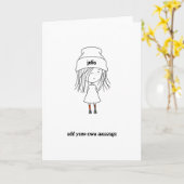 Whimsical Girl|Jouw namen en jouw boodschap toevoe Kaart (Gele Bloem)