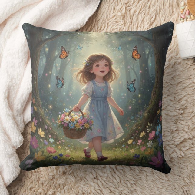 Whimsical Girl  Kussen (Deken)