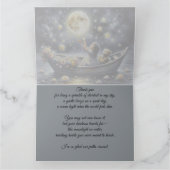 Whimsical Girl Moon Dream Fantasy Scene Bedankkaart (Binnen)