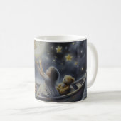 Whimsical Girl Moon Dream Fantasy Scene Koffiemok (Voorkant rechts)