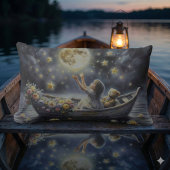 Whimsical Girl Moon Dream Fantasy Scene Kussen