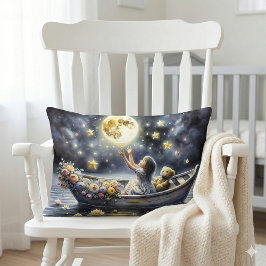 Whimsical Girl Moon Dream Fantasy Scene Kussen