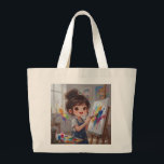 Whimsical Girl Painter Tote Bag<br><div class="desc">Whimsical Girl Painter Tote Bag Carry your essentials in style with this Whimsical Girl PainterTote Bag. This tote features a charming and imaginative illustration of a whimsical girl designed with soft colors and playful artistic elements. perfect for shopping, books, errands, or everyday use, it combines creativity and practicality in one...</div>