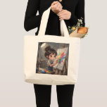 Whimsical Girl Painter Tote Bag<br><div class="desc">Whimsical Girl Painter Tote Bag Carry your essentials in style with this Whimsical Girl PainterTote Bag. This tote features a charming and imaginative illustration of a whimsical girl designed with soft colors and playful artistic elements. perfect for shopping, books, errands, or everyday use, it combines creativity and practicality in one...</div>