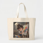 Whimsical Girl Painter Tote Bag (Voorkant)