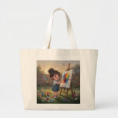 Whimsical Girl Painter Tote Bag (Voorkant)