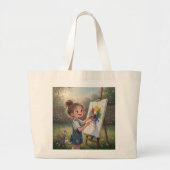 Whimsical Girl Painter Tote Bag (Voorkant)