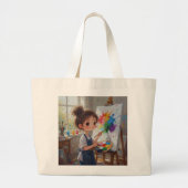 Whimsical Girl Painter Tote Bag (Voorkant)