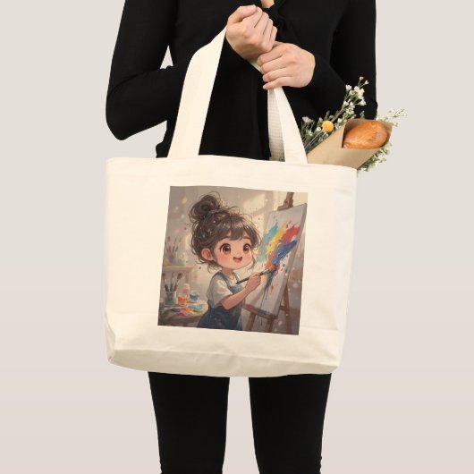 Whimsical Girl Tote Bag (Voorkant (product))
