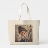 Whimsical Girl Tote Bag (Achterkant)