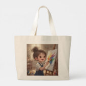 Whimsical Girl Tote Bag (Achterkant)