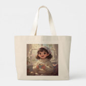 Whimsical Girl Tote Bag (Achterkant)