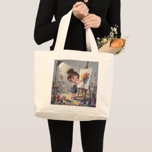 Whimsical Girl Tote Bag (Voorkant (product))