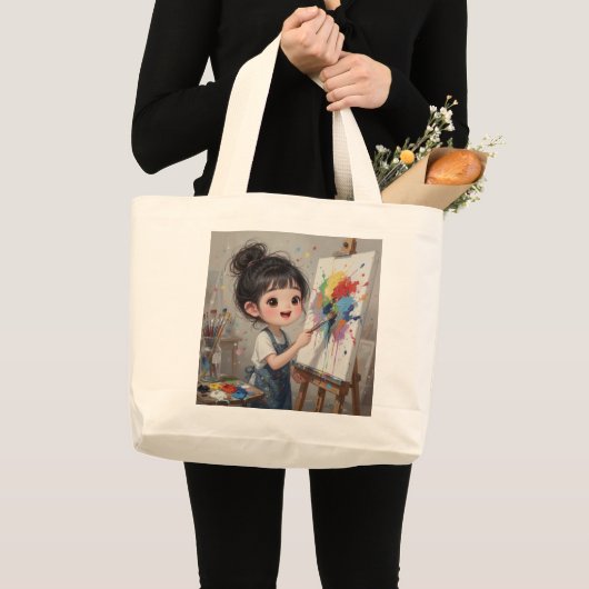 Whimsical Girl Tote Bag (Voorkant (product))