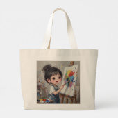 Whimsical Girl Tote Bag (Achterkant)