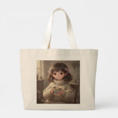 Whimsical Girl Tote Bag (Achterkant)