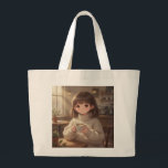 Whimsical Girl with Coffee Tote Bag<br><div class="desc">Whimsical Girl with Coffee Tote Bag Carry your essentials in style with this Whimsical Girl Tote Bag. This tote features a charming and imaginative illustration of a whimsical girl designed with soft colors and playful artistic elements. perfect for shopping, books, errands, or everyday use, it combines creativity and practicality in...</div>
