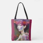 Whimsical Girls Face Nymph Fairy Witch Magical Tot Tote Bag (Achterkant)