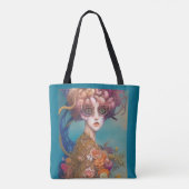Whimsical Girls Face Nymph Fairy Witch Magical Tot Tote Bag (Achterkant)
