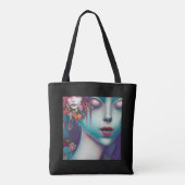 Whimsical Girls Face Nymph Fairy Witch Magical Tot Tote Bag (Achterkant)
