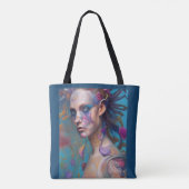 Whimsical Girls Face Nymph Fairy Witch Magical Tot Tote Bag (Achterkant)