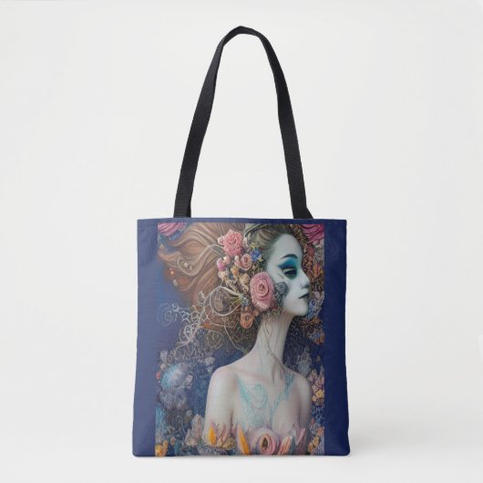 Whimsical Girls Face Nymph Fairy Witch Magical Tote Bag (Voorkant)