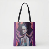 Whimsical Girls Face Nymph Fairy Witch Magical Tote Bag (Voorkant)
