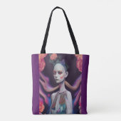 Whimsical Girls Face Nymph Fairy Witch Magical Tote Bag (Achterkant)