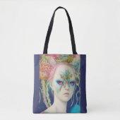 Whimsical Girls Face Nymph Fairy Witch Magical Tote Bag (Voorkant)