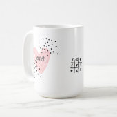 Whimsical Girls Hart Schattigee Gepersonaliseerd M Koffiemok (Voorkant links)